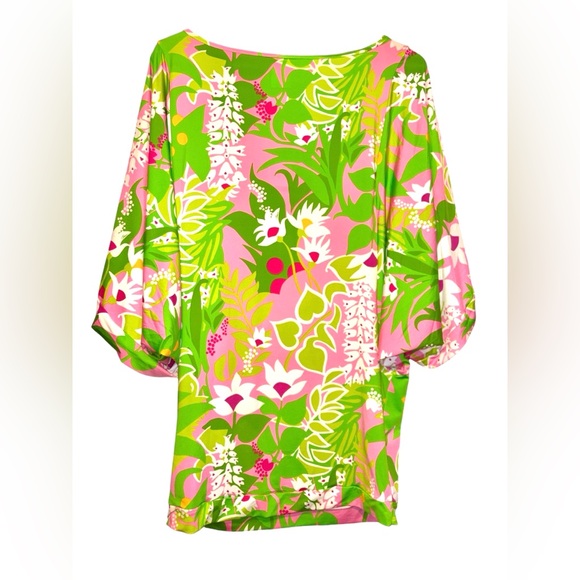Trina Turk La Palma Vibrant Floral Swim Cover Up Dress Large NWT - Picture 5 of 8